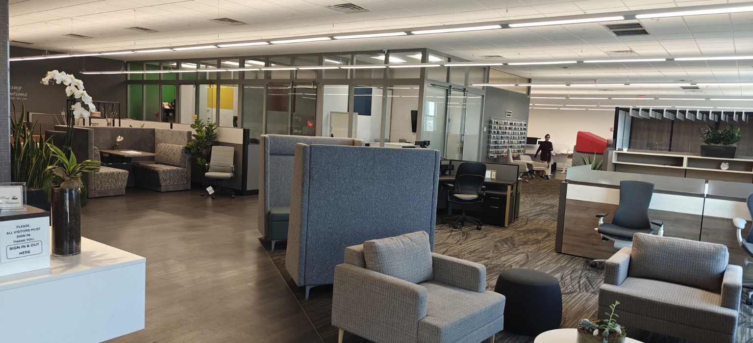 Completed modern commercial office installation by RDS Installations