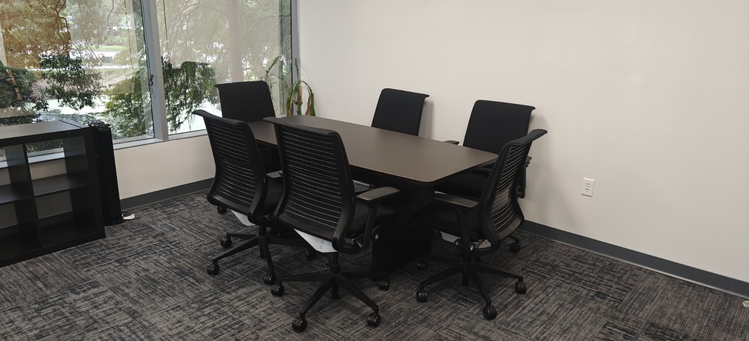 Installed conference room furniture